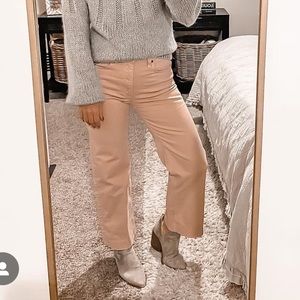 Rag & Bone Pink Wide Leg Denim